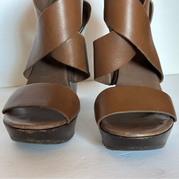 DVF Opal Wedge Sandal Dark Brown 8.5 - Picture 4 of 6